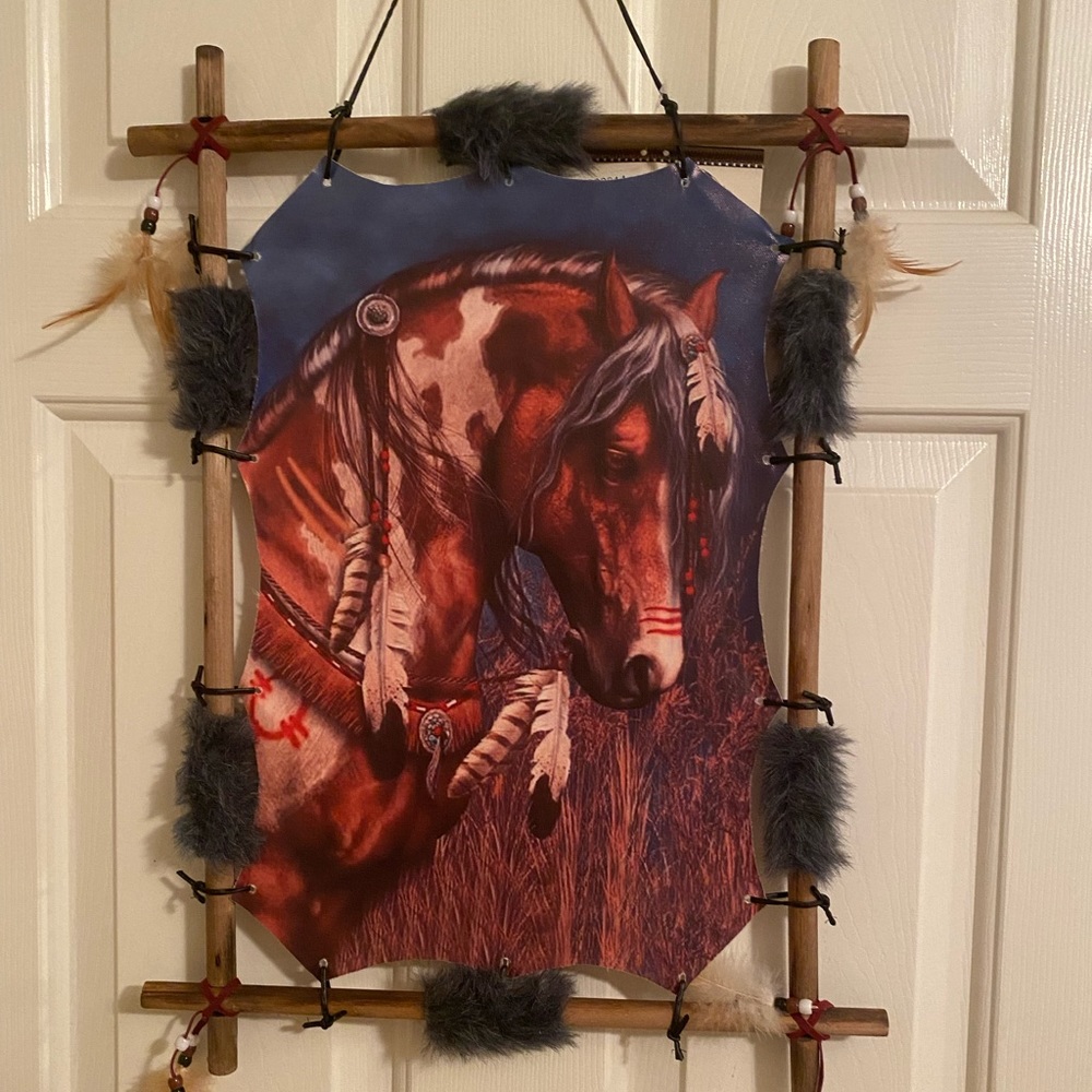Wall decor - horse canvas material pic - new